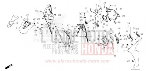 GAINE DE PROTECTION AVANT SH125ADT de 2026